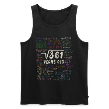 Root of 361 = 19th Birthday - Gift - Men's Premium Organic Tank Top - black - Front - Michal (187cm)