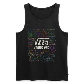 Root of 225 = 15th Birthday - Gift - Men's Premium Organic Tank Top - black - Front - Michal (187cm)