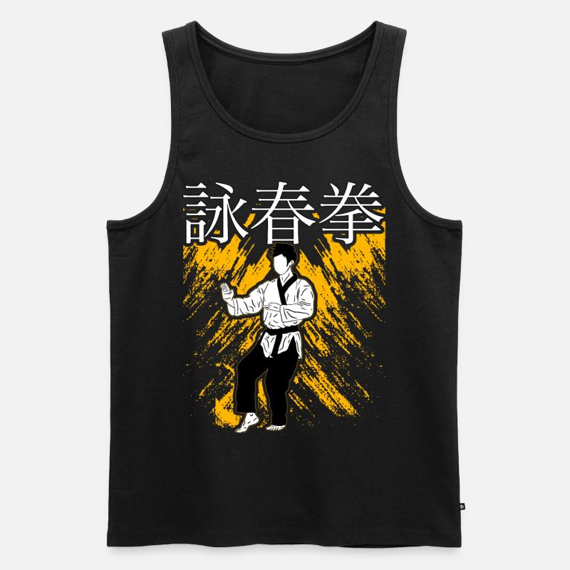 Wing Chun - Männer Premium Bio Tank Top - Schwarz