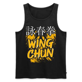 Wing Chun - Débardeur bio Premium Homme - noir - Devant - Michal (187cm)