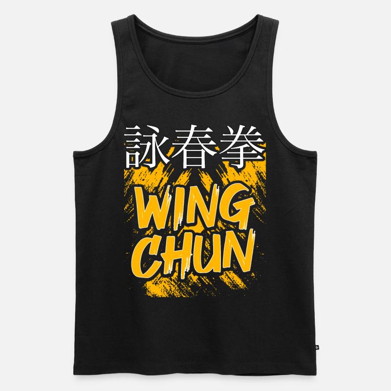 Wing Chun - Männer Premium Bio Tank Top - Schwarz