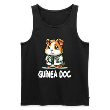 Doktor Meerschweinchen Guinea Doc - Männer Premium Bio Tank Top - Schwarz - Vorne - AI Model Male 178 light (178cm)