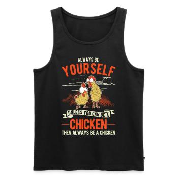 Chickens Chicken Breeding Chicken Farmer - Men's Premium Organic Tank Top - black - Front - AI Model Male 178 light (178cm)
