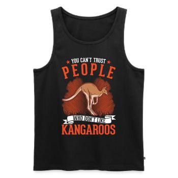 Kangaroo Australia Australian Kangaroo - Men's Premium Organic Tank Top - black - Front - Michal (187cm)