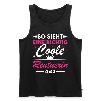 So sieht eine richtig coole Rentnerin aus - Männer Premium Bio Tank Top - Schwarz - Vorne - Michal (187cm)