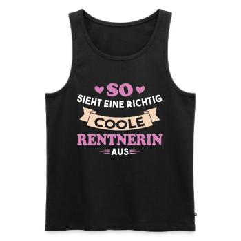 So sieht eine richtig coole Rentnerin aus - Männer Premium Bio Tank Top - Schwarz - Vorne - Michal (187cm)