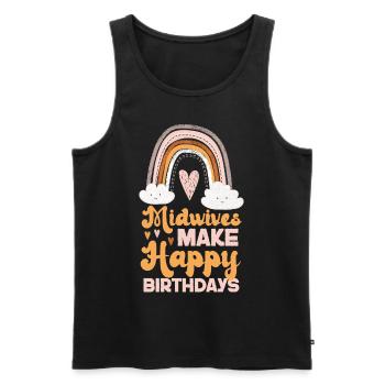 Nurse Midwife Birth Worker - Men's Premium Organic Tank Top - black - Front - AI Model Male 178 light (178cm)