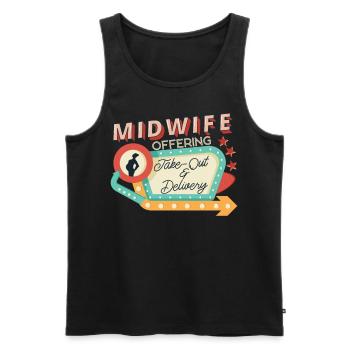 Nurse Midwife Birth Worker Midwife - Men's Premium Organic Tank Top - black - Front - Michal (187cm)