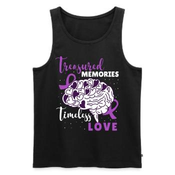 Memories Inspirational Saying Alzheimer's Dementia - Männer Premium Bio Tank Top - Schwarz - Vorne - Michal (187cm)