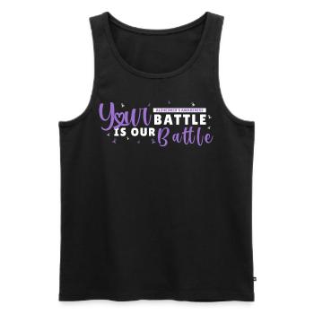 Fighting Battles Dementia Awareness Positive Mindf - Männer Premium Bio Tank Top - Schwarz - Vorne - Michal (187cm)