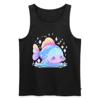 Kawaii Fish Anime Animal Pastel Harajuku Aesthetic - Männer Premium Bio Tank Top - Schwarz - Vorne - AI Model Male 178 light (178cm)