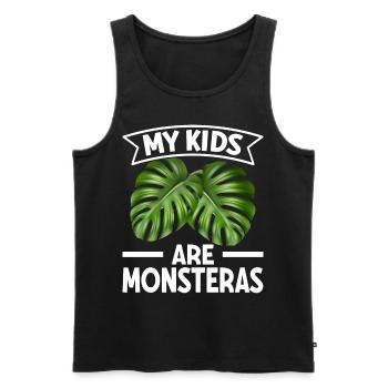 Zimmerpflanze Monstera Gartenarbeit Mom - Männer Premium Bio Tank Top - Schwarz - Vorne - Michal (187cm)