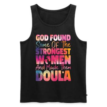 Doula Birth Worker Rainbow God - Männer Premium Bio Tank Top - Schwarz - Vorne - AI Model Male 178 light (178cm)