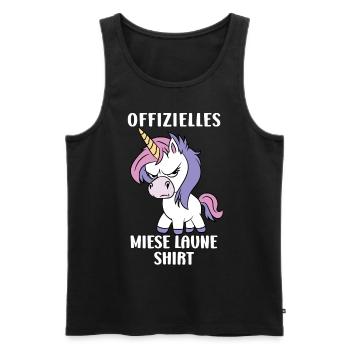 Offizielles Miese Laune Shirt - Männer Premium Bio Tank Top - Schwarz - Vorne - AI Model Male 178 light (178cm)