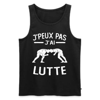 Ich kann nicht, ich kämpfe - Männer Premium Bio Tank Top - Schwarz - Vorne - AI Model Male 178 light (178cm)