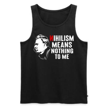 Philosophie Theorie Friedrich Nietzsche - Männer Premium Bio Tank Top - Schwarz - Vorne - AI Model Male 178 light (178cm)