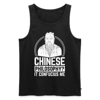 Theorie Chinesische Philosophen - Männer Premium Bio Tank Top - Schwarz - Vorne - AI Model Male 178 light (178cm)