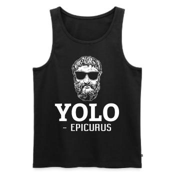 Lustige Philosophie Theorie Griechische Philosophe - Männer Premium Bio Tank Top - Schwarz - Vorne - AI Model Male 178 light (178cm)
