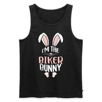 Je suis le lapin motard - Débardeur bio Premium Homme - noir - Devant - AI Model Male 178 light (178cm)
