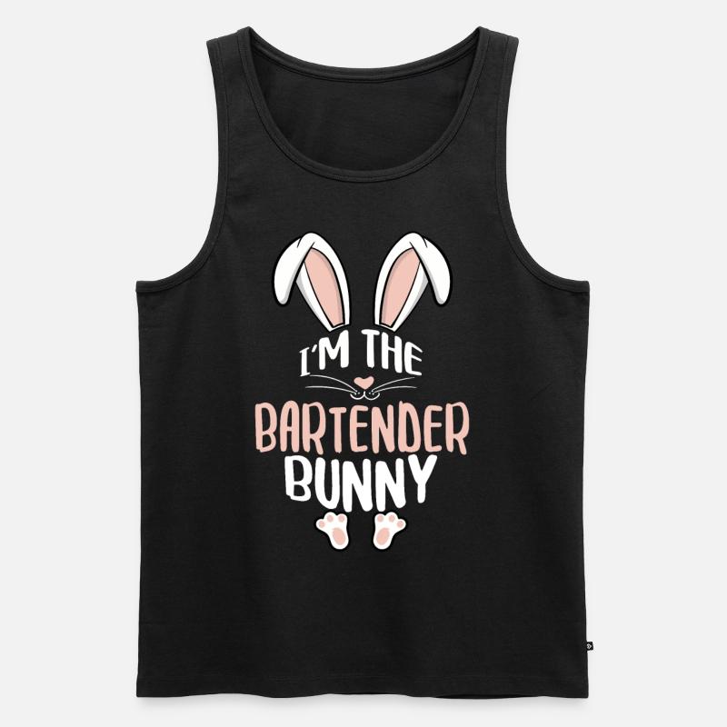 I'm The Bartender Bunny - Männer Premium Bio Tank Top - Schwarz