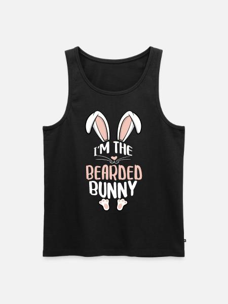 I'm The Bearded Bunny - Männer Premium Bio Tank Top - Schwarz