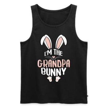 I'm The Grandpa Bunny - Men's Premium Organic Tank Top - black - Front - Michal (187cm)