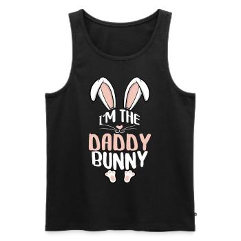 Je suis le papa lapin - Débardeur bio Premium Homme - noir - Devant - AI Model Male 178 light (178cm)