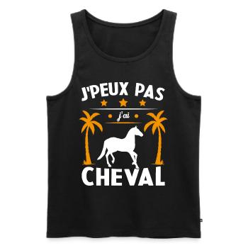 Ich kann nicht, ich habe ein Pferd - Männer Premium Bio Tank Top - Schwarz - Vorne - Michal (187cm)