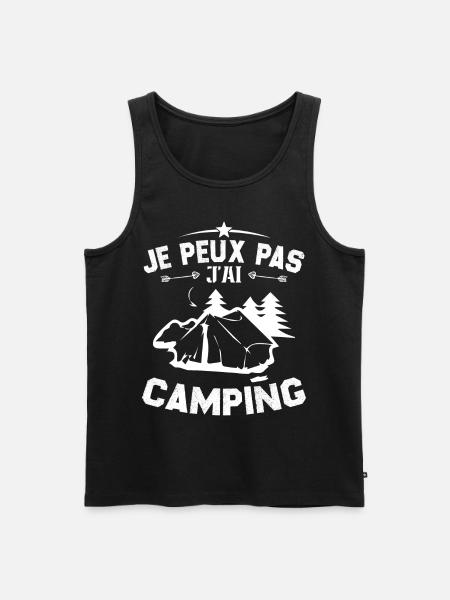 Je peux pas jai camping - Débardeur bio Premium Homme - noir