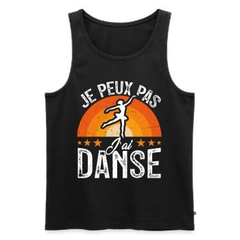 Ich kann nicht tanzen - Männer Premium Bio Tank Top - Schwarz - Vorne - Michal (187cm)
