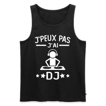 I can't I have Dj - Men's Premium Organic Tank Top - black - Front - Michal (187cm)