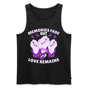 Motivational Alzheimer's Awareness Quote Dementia - Männer Premium Bio Tank Top - Schwarz - Vorne - AI Model Male 178 light (178cm)