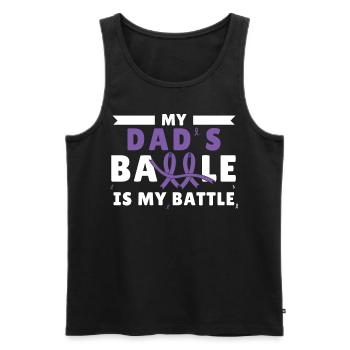 Fighting Battle Alzheimer's Awareness Family Dad S - Männer Premium Bio Tank Top - Schwarz - Vorne - Michal (187cm)