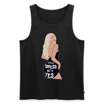 Es ist ein Kleid, kein Ja - Männer Premium Bio Tank Top - Schwarz - Vorne - AI Model Male 178 light (178cm)