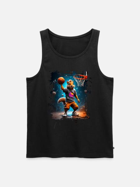 Squirrel Basketball Basketball Player - Men's Premium Organic Tank Top - black