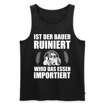 Bauern Subvention Spruch Protest Ampel - Männer Premium Bio Tank Top - Schwarz - Vorne - AI Model Male 178 light (178cm)