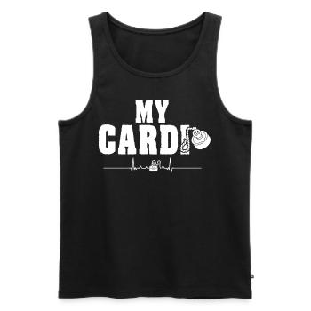 My Cardio Funny Magnet Treasure Hunting Magnetic F - Männer Premium Bio Tank Top - Schwarz - Vorne - Michal (187cm)