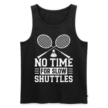 Badminton Players Badminton - Men's Premium Organic Tank Top - black - Front - AI Model Male 178 light (178cm)