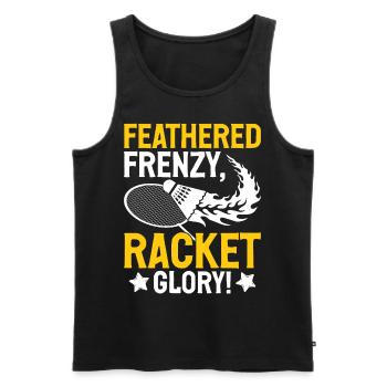 Badminton Spieler Federball - Männer Premium Bio Tank Top - Schwarz - Vorne - Michal (187cm)