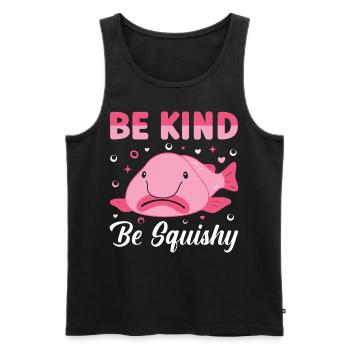 Funny Blobfish Sea Creature - Men's Premium Organic Tank Top - black - Front - AI Model Male 178 light (178cm)