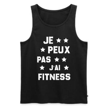 I can't I have fitness - Men's Premium Organic Tank Top - black - Front - Michal (187cm)