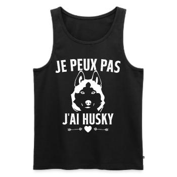 I can't I have husky - Men's Premium Organic Tank Top - black - Front - Michal (187cm)