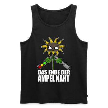 Gegen Grüne Politik Ampel Sonnenblume - Männer Premium Bio Tank Top - Schwarz - Vorne - AI Model Male 178 light (178cm)