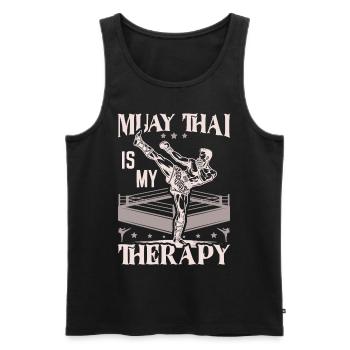 Muay Thai Boxing, Thai Boxer, Thai Boxing - Männer Premium Bio Tank Top - Schwarz - Vorne - AI Model Male 178 light (178cm)