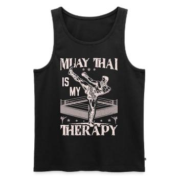 Muay Thai Boxing, Thai Boxer, Thai Boxing - Männer Premium Bio Tank Top - Schwarz - Vorne - AI Model Male 178 light (178cm)
