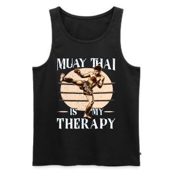 Muay Thai Boxing, Thai Boxer, Thai Boxing - Männer Premium Bio Tank Top - Schwarz - Vorne - AI Model Male 178 light (178cm)