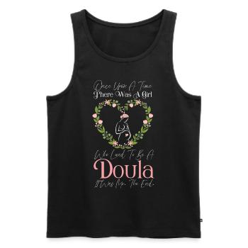 Doula Birth Worker Once Upon A - Men's Premium Organic Tank Top - black - Front - AI Model Male 178 light (178cm)