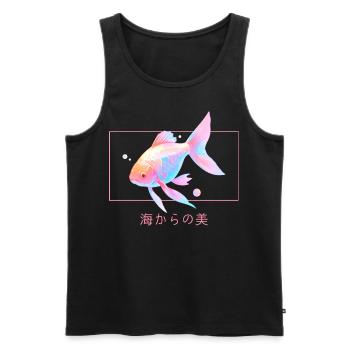 Cute Fish Pastel Kawaii Harajuku Japanese Lofi Aes - Männer Premium Bio Tank Top - Schwarz - Vorne - AI Model Male 178 light (178cm)