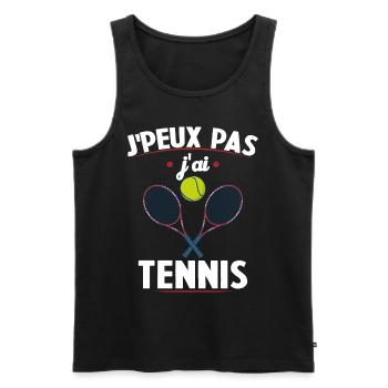 I can't I have tennis - Men's Premium Organic Tank Top - black - Front - Michal (187cm)