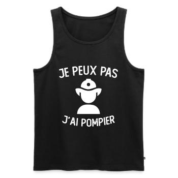 I can't I have a firefighter - Men's Premium Organic Tank Top - black - Front - Michal (187cm)